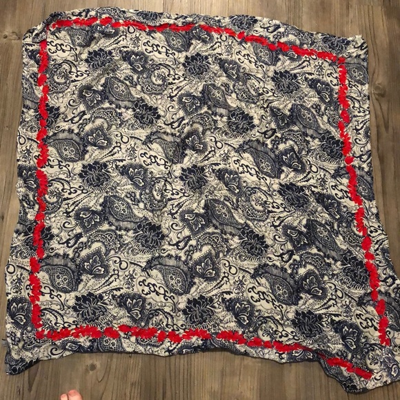 Lucky Brand Accessories - Lucky Brand square embroidered scarf Lucky Brand Accessories - Lucky Brand square embroidered scarf